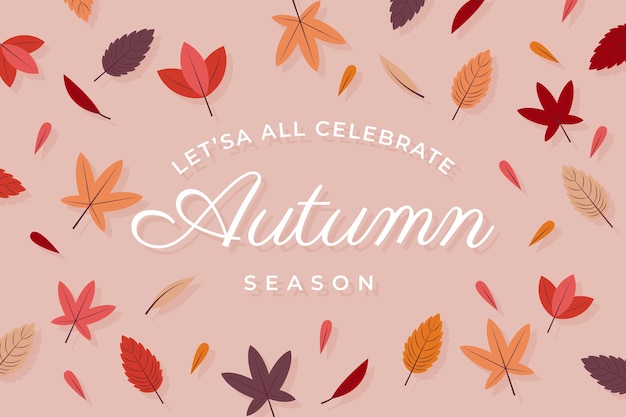 Vector flat background for autumn