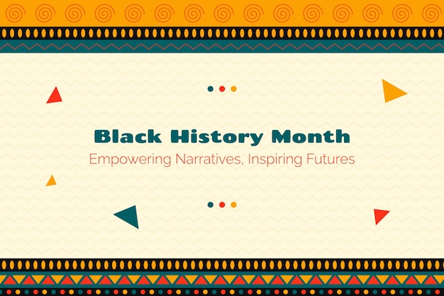 Vector flat background for black history month