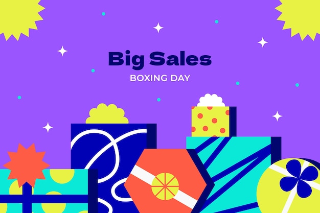 Flat background for boxing day sales