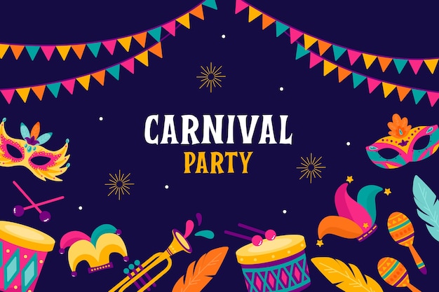 Vector flat background for carnival party celebration