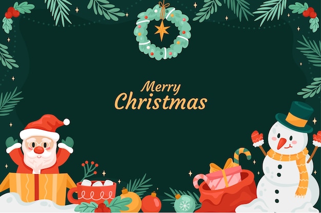 flat background for christmas season celebration
