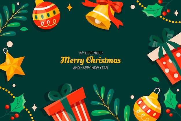 Vector flat background for christmas season