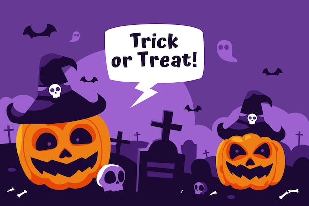 Vector flat background for halloween season