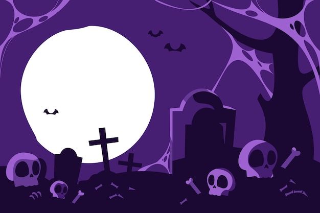 Vector flat background for halloween season