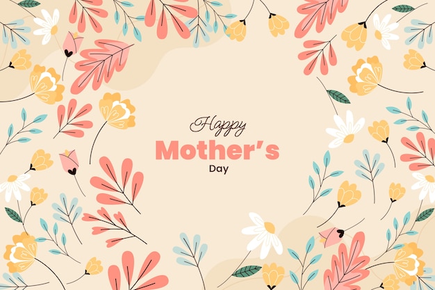 Vector flat background for mother's day celebration