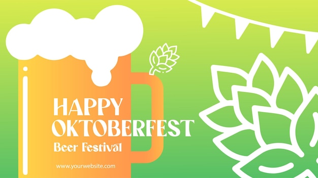 Flat background for oktoberfest celebration