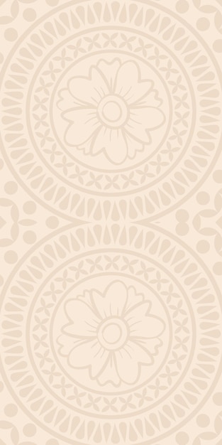 flat background template with mandala pattern design