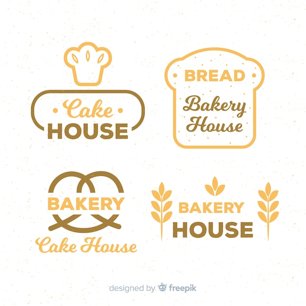 Flat bakery logos