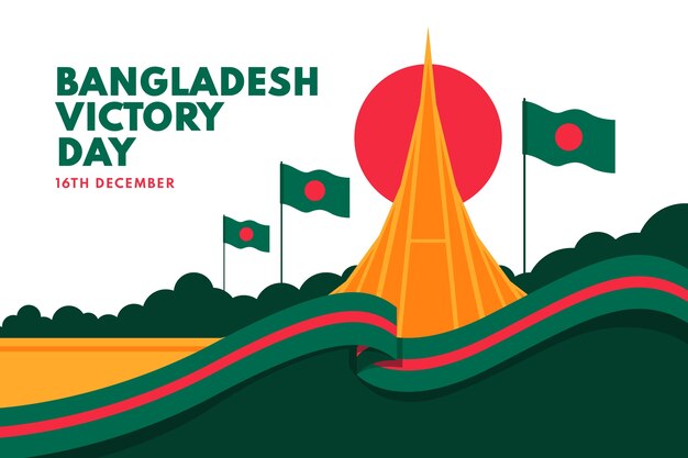 Flat bangladesh victory day background