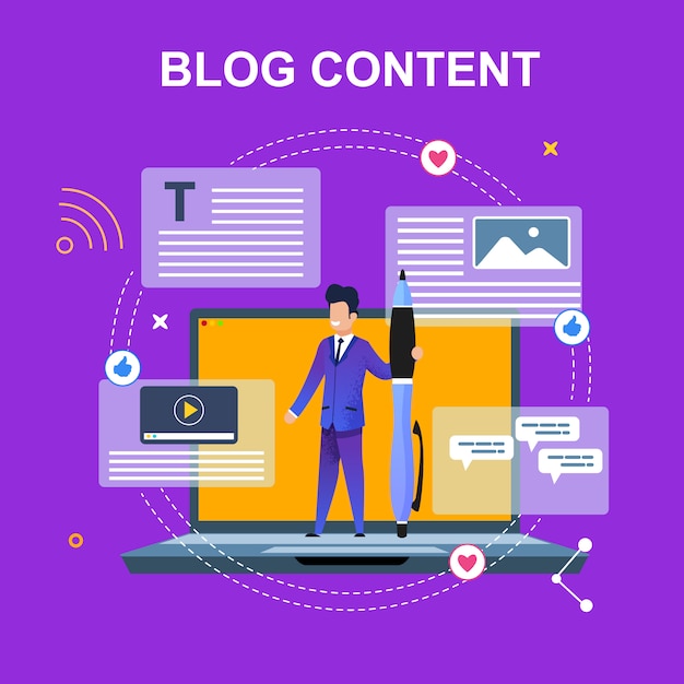 Flat banner blog content