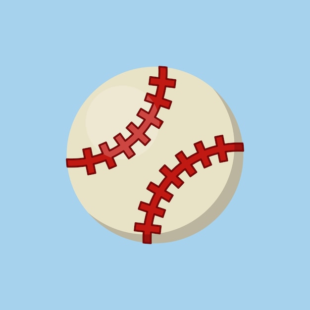 Flat Baseball Ball Illustration Vector Icon Sports