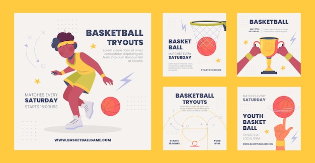 flat basketball instagram posts collection