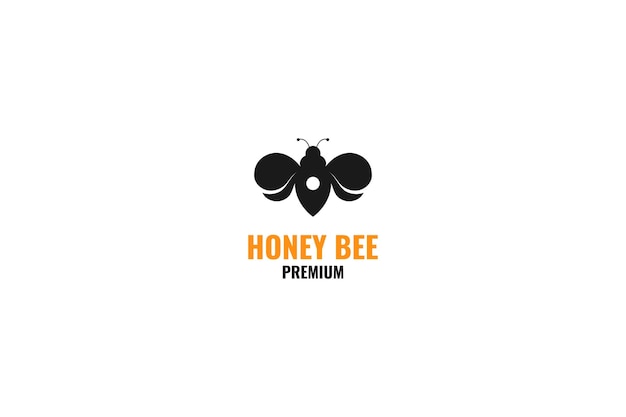 플랫 꿀벌 꿀 위치 아이콘 로고 디자인 벡터 일러스트 템플릿