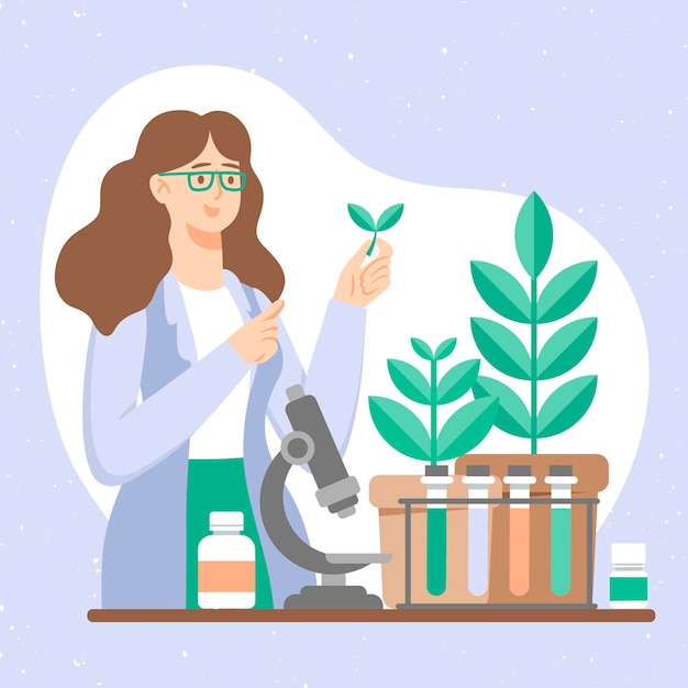 Flat biotechnology concept