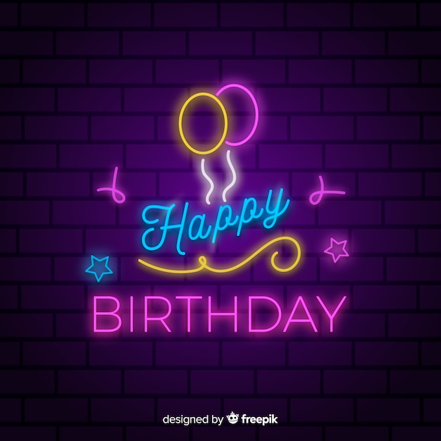 Vector flat birthday background