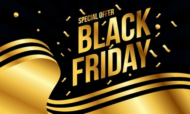 Vector flat black friday background