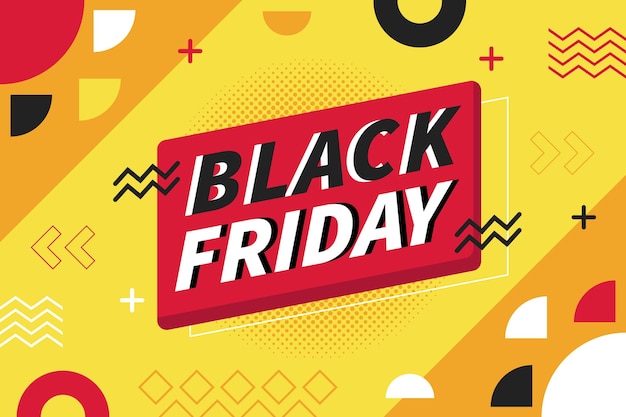 Flat black friday background