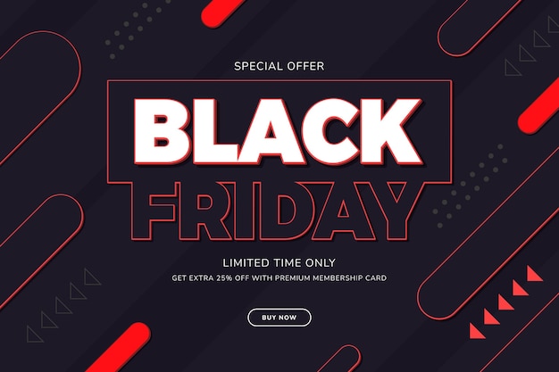 Flat black friday background