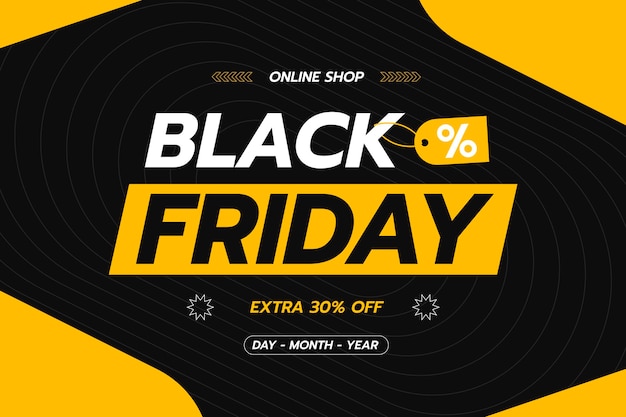 Vector flat black friday background