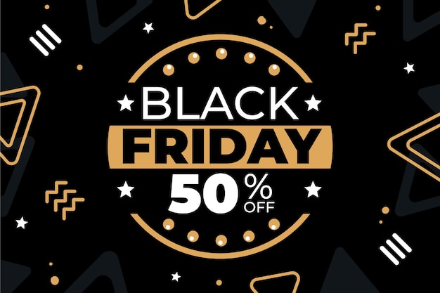 Flat black friday background