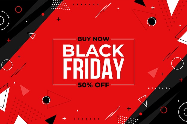 Vector flat black friday background