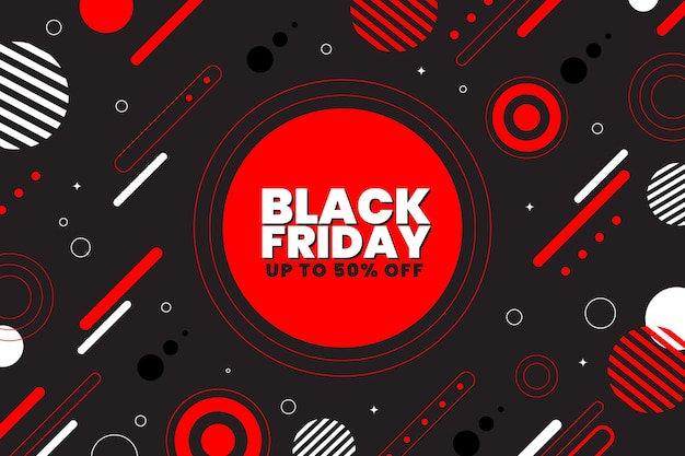 Vector flat black friday background