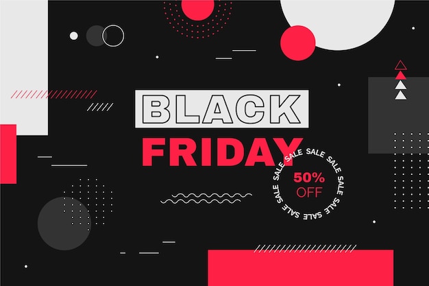 Vector flat black friday background