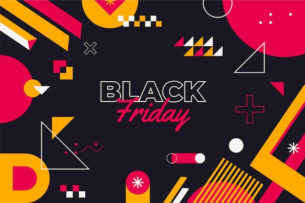 Flat black friday background