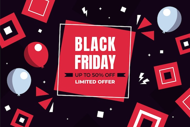 Vector flat black friday background