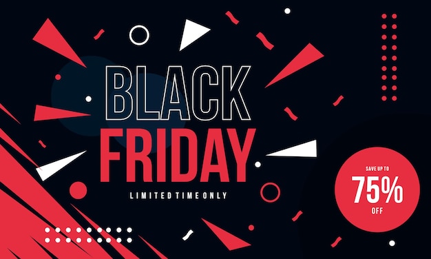 Vector flat black friday sale background