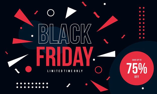 Flat black friday sale background