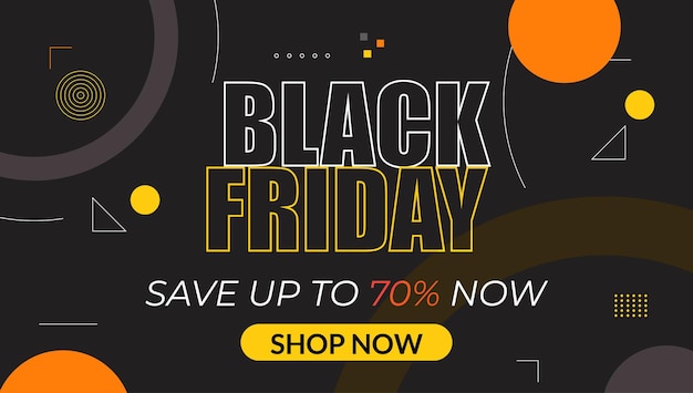 Flat black friday sale background