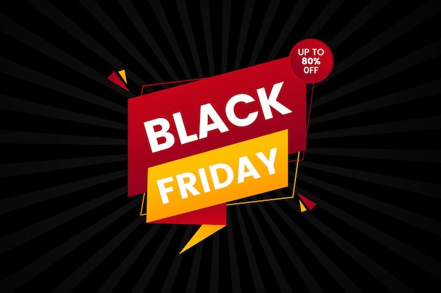 Flat black friday sale background