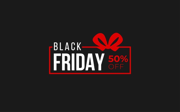 Flat black friday sale banner design template