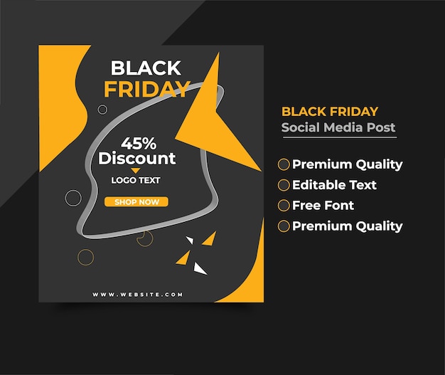 Flat black Friday vertical poster template