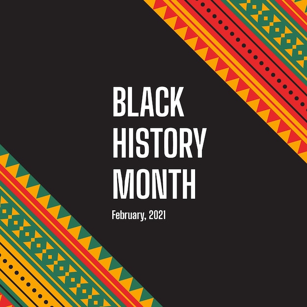 Vector flat black history month