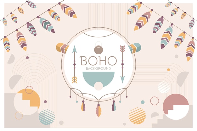 Vector flat boho background