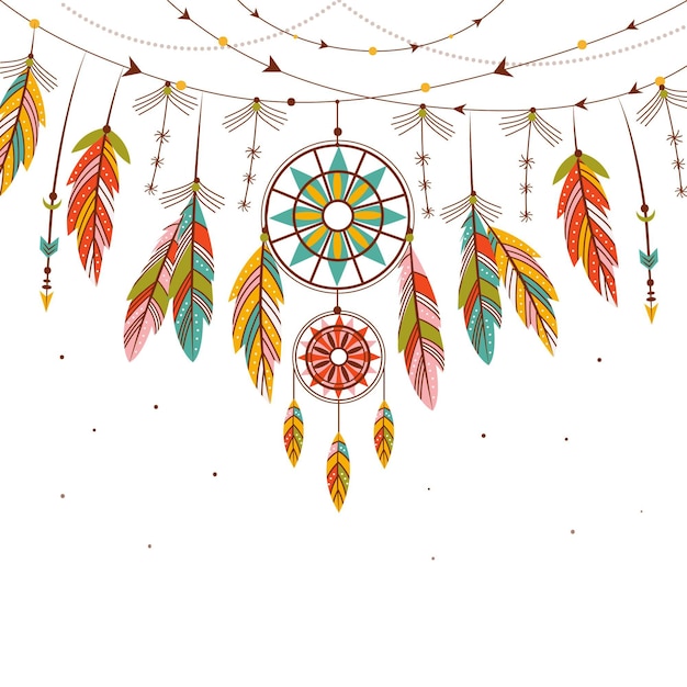 Flat boho background