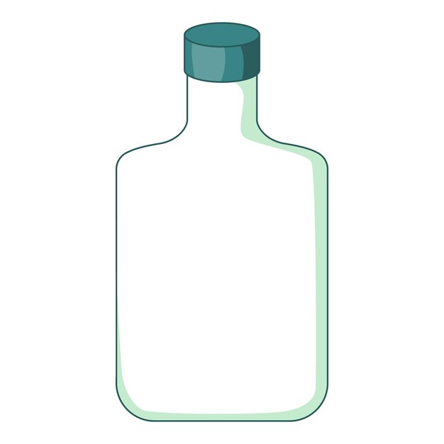 Вектор Иконка плоской бутылки карикатурная иллюстрация векторной иконки плоской бутылки для веб-дизайна