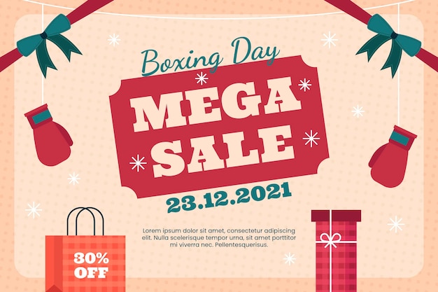 Flat boxing day sale illustration