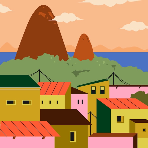 Vector flat brazil illustration