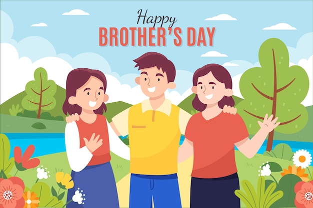 Vector flat brothers day background