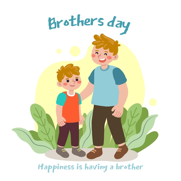 Vector flat brothers day illustration