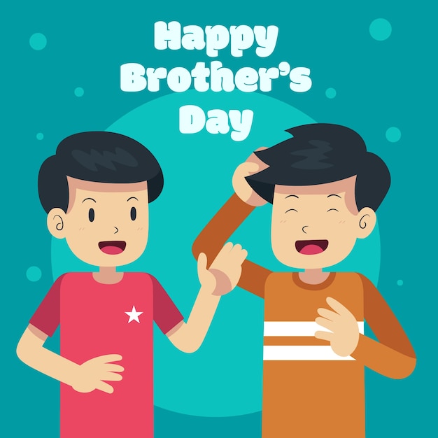 Vector flat brothers day illustration