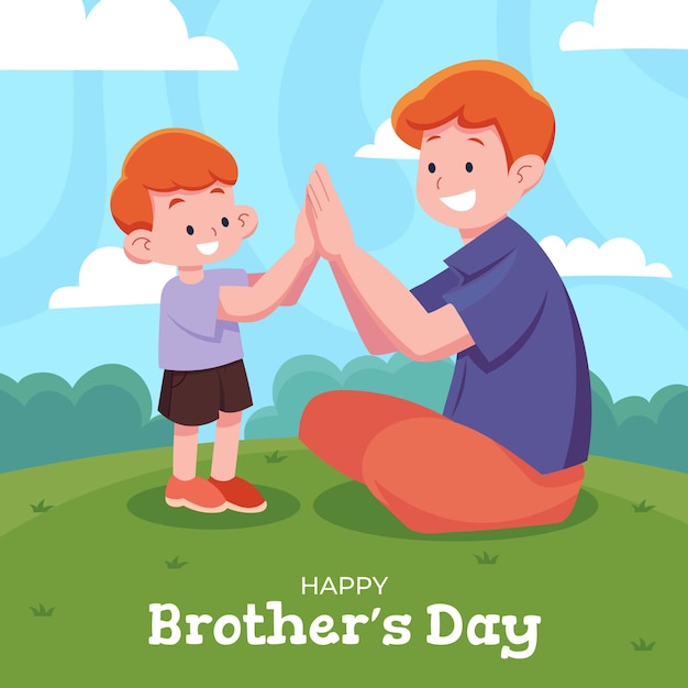 Vector flat brothers day illustration