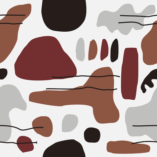 Flat brown color abstract pattern design