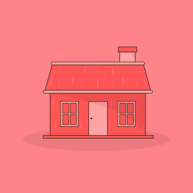 Flat building house icon vector illustration