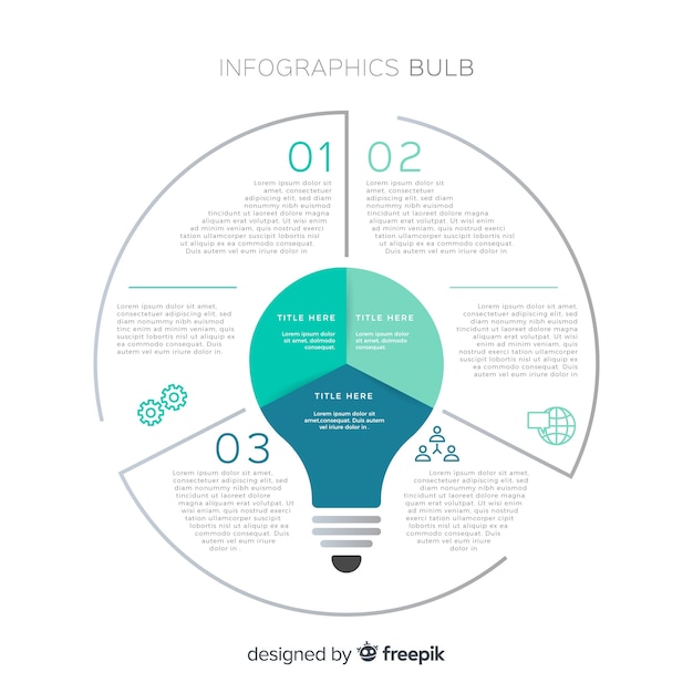 Lampadina piatta infografica