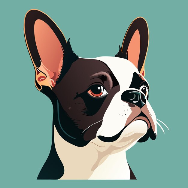 Illustrazione di bulldog piatto