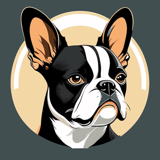 Flat bulldog illustration